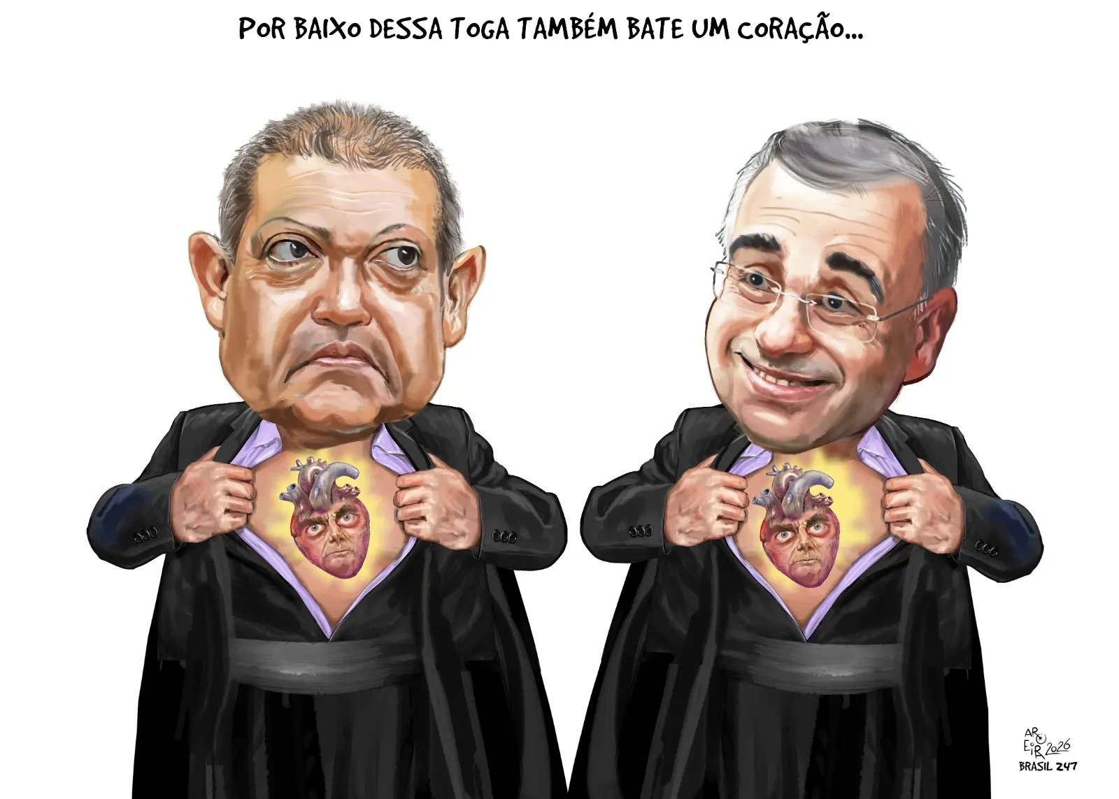 Reflexão crítica na Charge do Aroeira