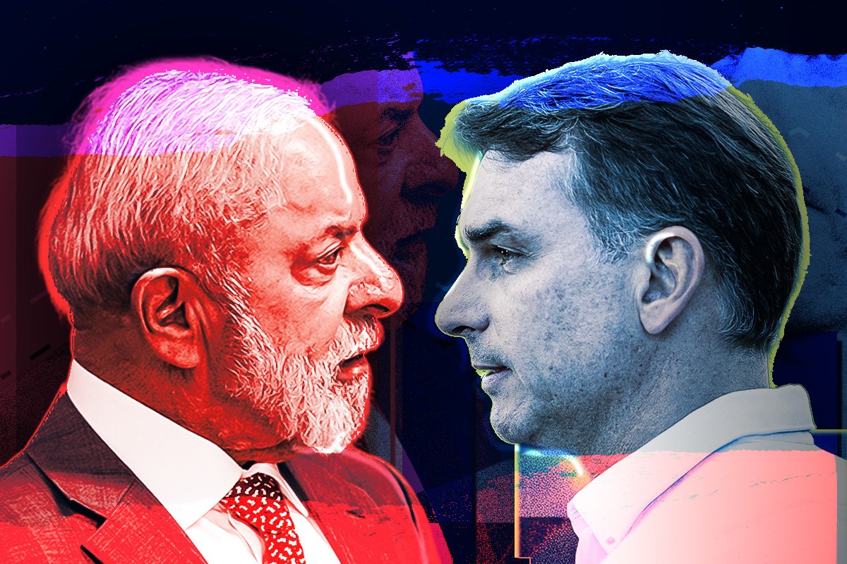 Lula lidera intenções de voto no primeiro turno, enquanto Flávio e Caiado empatam no segundo