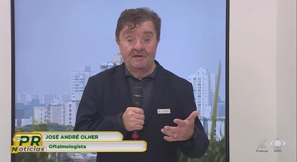 Dr. José André Olher alerta sobre cuidados com a visão durante o tratamento contra o câncer na TV Maringá
